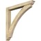 Ekena Millwork Thorton Traditional Rough Sawn Bracket w/ Offset Brace, Douglas Fir, 6"W x 46"D x 46"H BKT0604X46X46THR01RDF - alternate 1